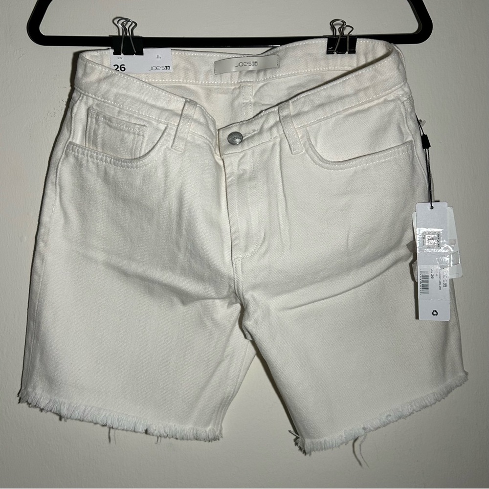 White jean shorts